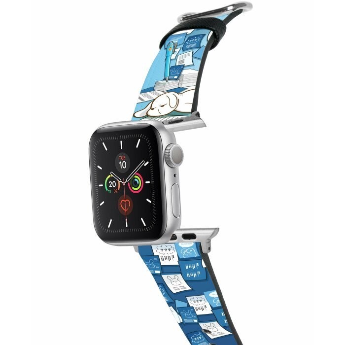 THE HOOD X Monday Bruce - Don't Want To Work Apple Watch Ultra 2 / Series 9 / SE Saffiano Leather B