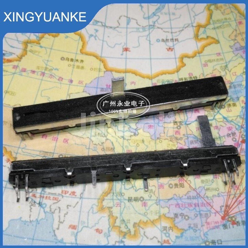 1PCS SC6082GH 75MM ตรงสไลด์ Potentiometer Resistor A203 20K Ohm Double 8Pins Mixer Fader A20K ความยา