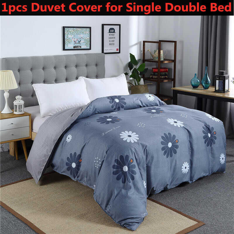 Cover) 1pc (Only Duvet Cover Printed Blanket Comforter Quilt Case with Zipper Single Double Full Qu