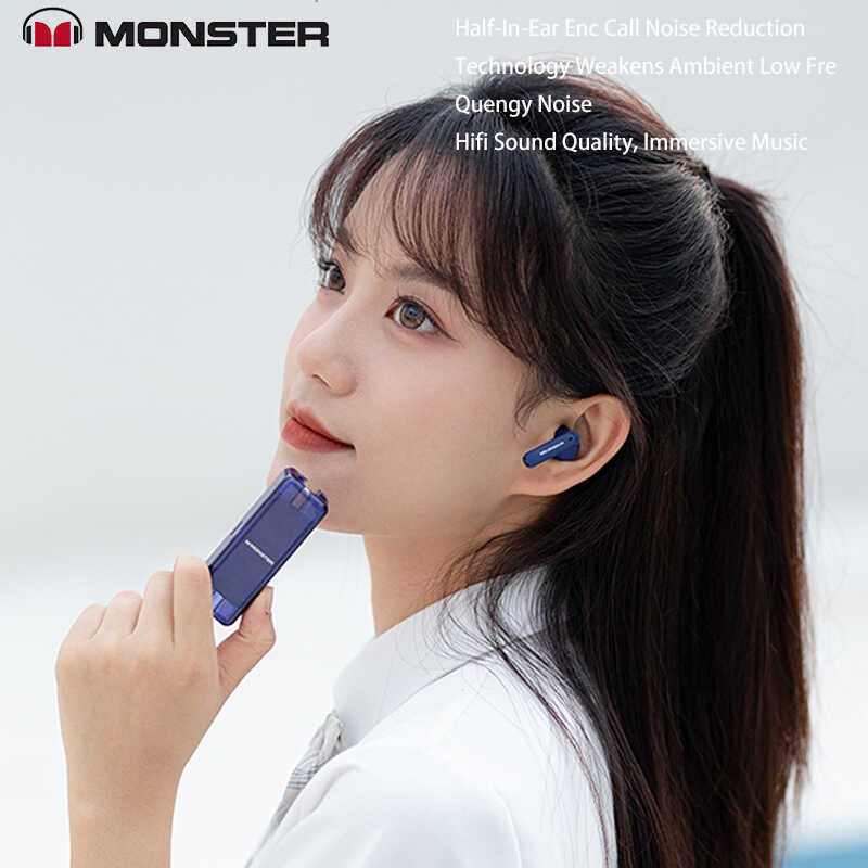 Original Monster Xkt08 Earbuds, Gaming Headphones, Ture Wireless Bluetooth Earphones 5.3, Low Laten