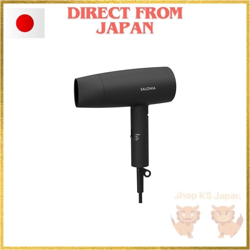 【 ส ่ งตรงจากญี ่ ปุ ่ น 】 SALONIA SALONIA Speedy Ion Dryer [ สีดํา ] เครื ่ องเป ่ าผม การไหลของอา