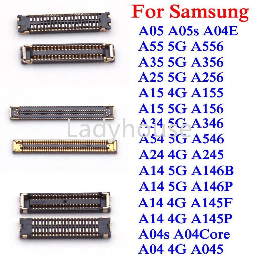 1-10pcs ชาร์จ FPC Connector USB Charger พอร์ตบนเมนบอร์ดสําหรับ Samsung Galaxy A54 A34 A14 A04 A35 A55 A25 A15 A05s A24 Connector