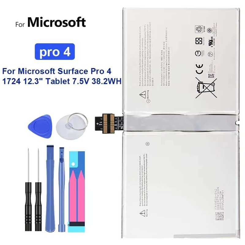 For Microsoft Surface Pro 4 1724 G3HTA027H DYNR01 แบตเตอรี่ 5087mAh