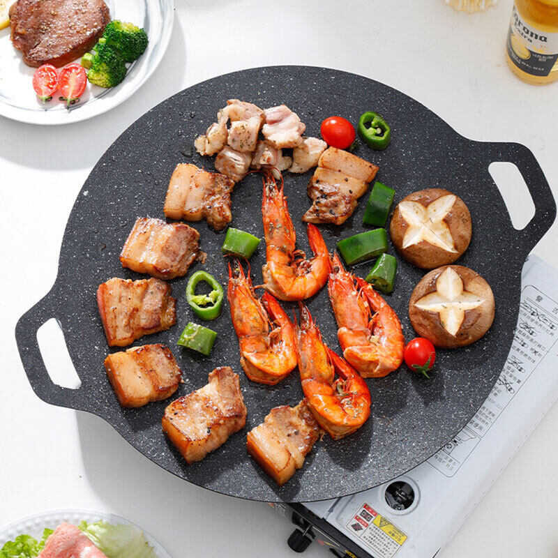 LY Labels: Recommended Round BBQ Butter Grill, Korean Pork Grill, Outdoor Convenience, Bbq, Bbq, BB