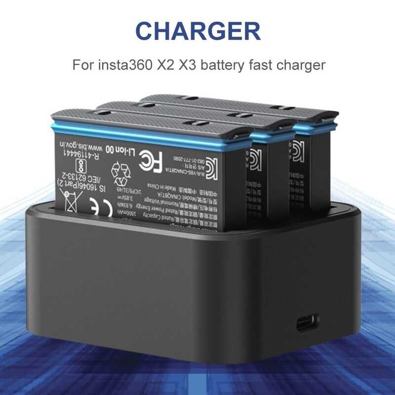 ➧ Insta360 X3 Battery 1800Mah And Fast Charger Hub For Insta 360 ONE X 3 X2 Original Power Access 2