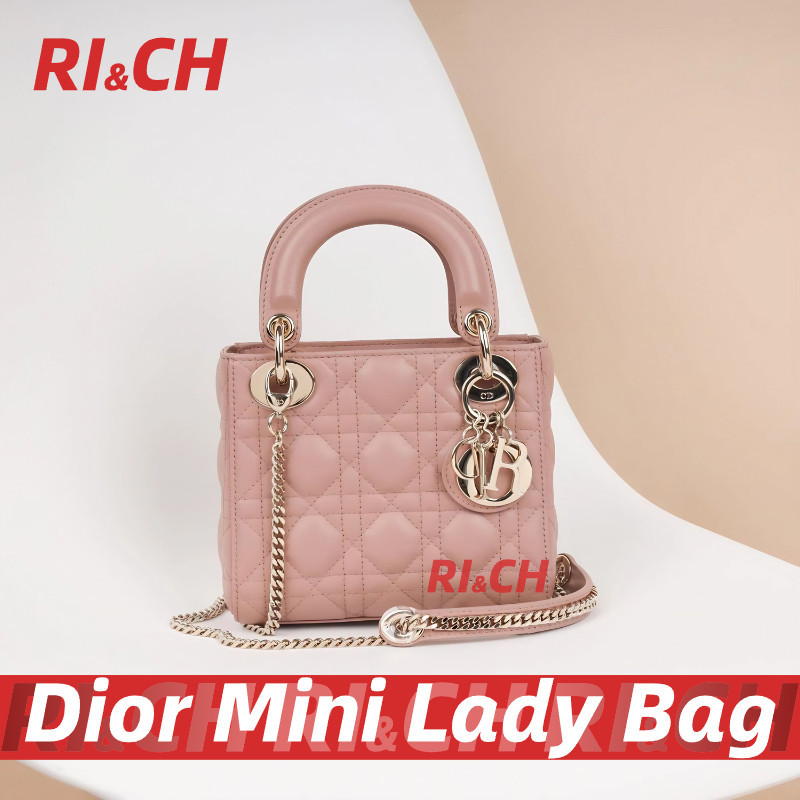 ♞Dior Mini Lady Dior Bag Tote Bag #Rich ราคาถูกที่สุดใน Shopee แท้