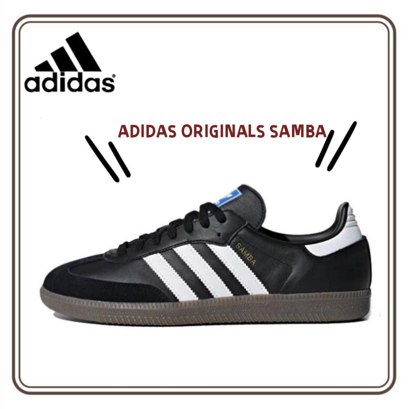 Adidas Originals samba OG รองเท ้ าผ ้ าใบ Adidas samba สีดําและสีขาว