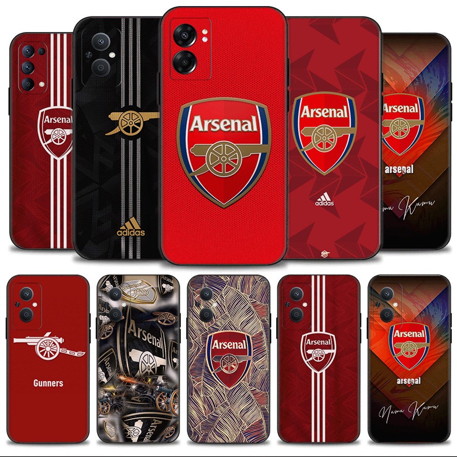 สําหรับ OPPO A96 5G A95 4G A78 5G A58 4G A78 4G A38 4G A18 4G TPU spot สีดําโทรศัพท์มือถือกรณี soft case Arsenal club