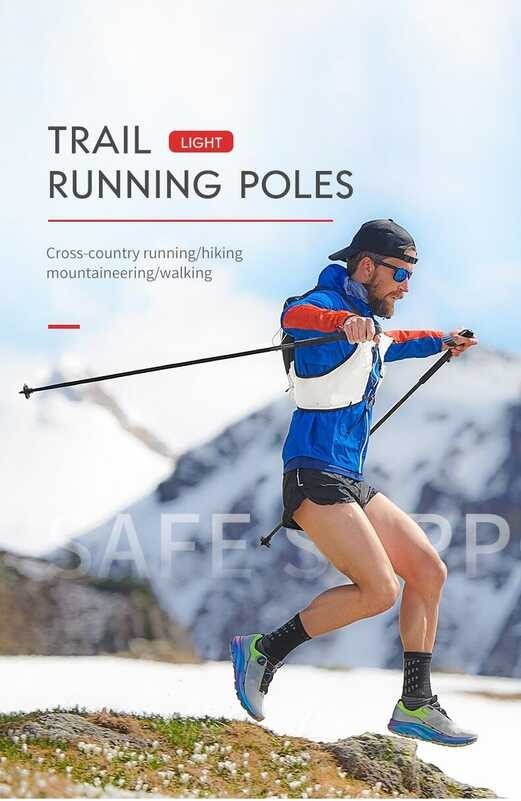 E4204 AONIJIE น้ำหนักเบาพับเสาเดินป่าคาร์บอนไฟเบอร์ไม้เท