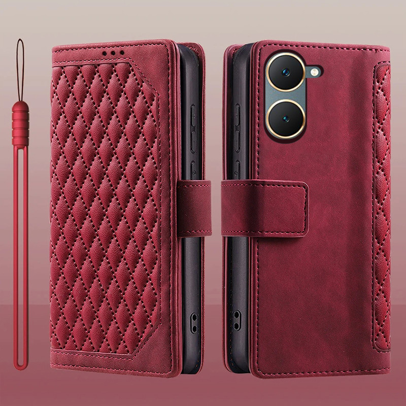 สําหรับvivo Y18E Y18S Y18 4Gหนังผู้ถือหนังสือกระเป๋าสตางค์ขาตั้งป้องกันเต็มรูปแบบสําหรับVivo Y18 Y18