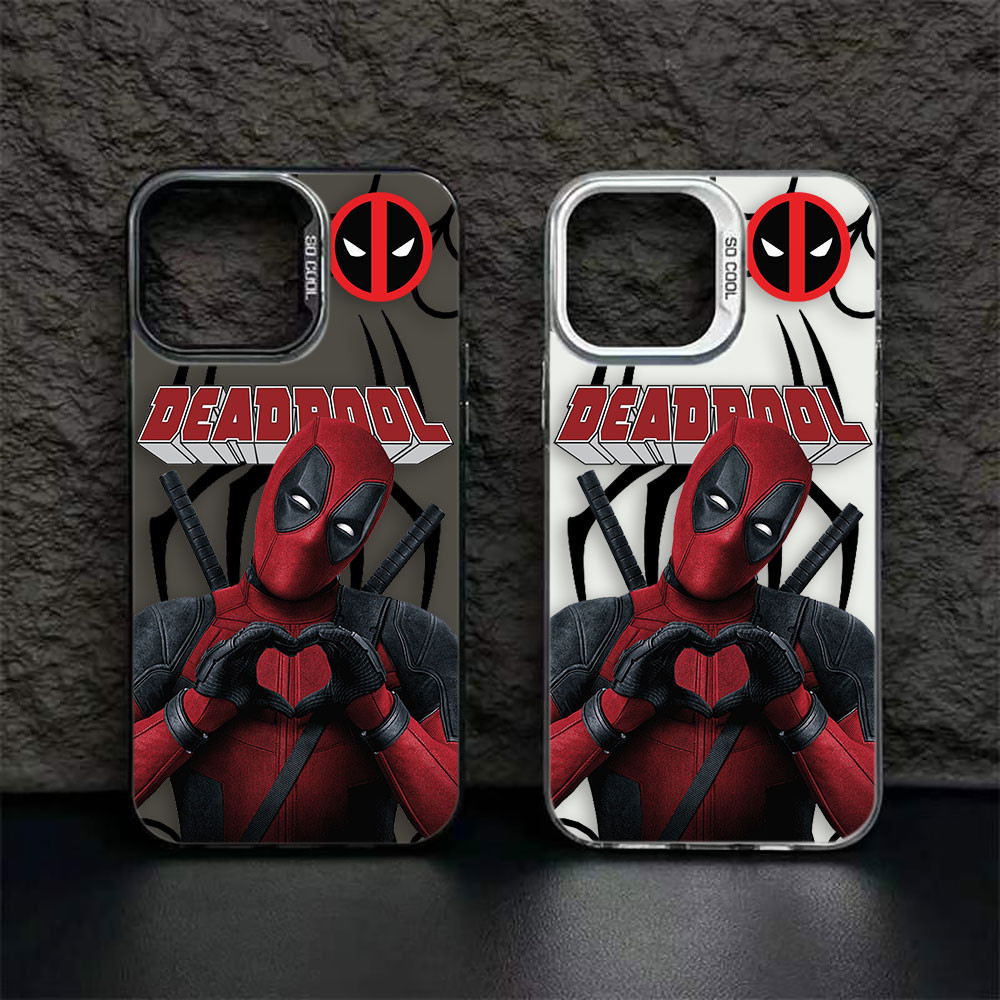 Deadpool M-Marvel Mean Super Hero Big Holeเลเซอร์MatteสําหรับApple iPhone 15 15Plus 15Pro 15ProMax 14 13 12 11 Pro Max Plus Mini XR XS X 6 6s SE 2020 2022 7 8 Plus