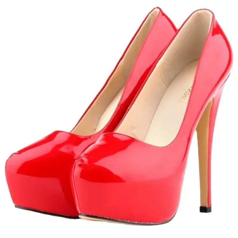 Δ LOSLANDIFEN รองเท้าผู้หญิงปั๊ม14ซม.รอบ Toe Stilettos Talon Femme