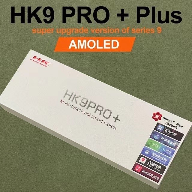 ใหม่ AMOLED HK9 Pro Plus Gen3 นาฬิกาข้อมือสมาร์ทวอทช์ 2GB อัพเกรด 9 NFC PK H11 Hello Watch 3 สําหรั