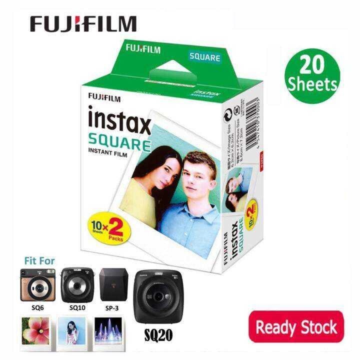 Instax Fujifilm Square Film Plain White Instant Film (20 Sheets) For Fujifilm Sq1 Sq-1 Sq6 Sq10 Sq2 