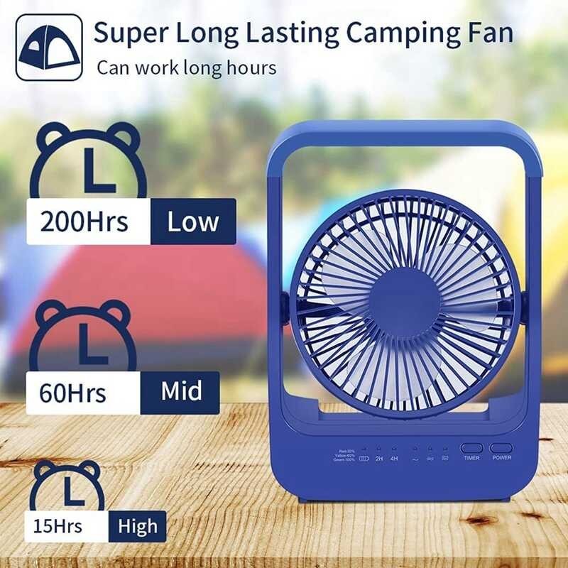 Small OPOLAR Fan USB Desk Fan 20000Mah Rechargeable Battery Operated Fan Portable Fan For Table Des