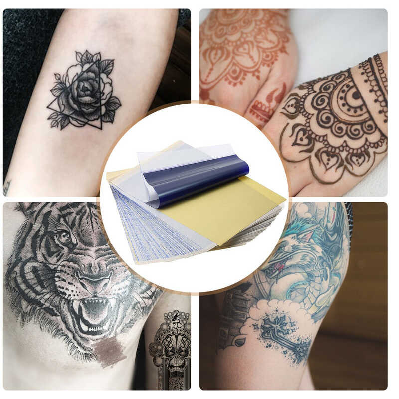 Pcs 50/100 Tattoo Thermal Stencil Transfer Paper Printer Paper 11.7 ×8.3 For Tattoos s