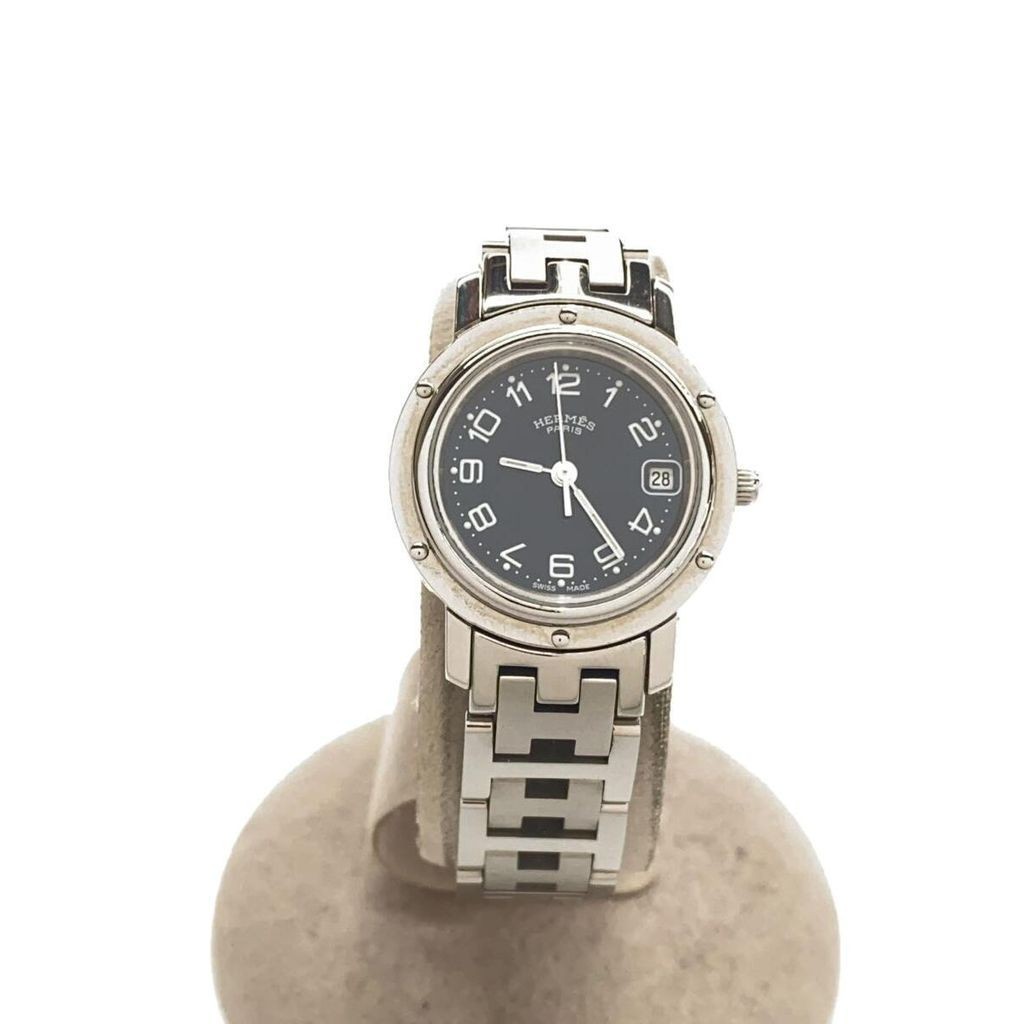 นาฬิกาข ้ อมือ Hermes Cl4.210 ผู ้ หญิงสีฟ ้ าสีเงินส ่ งตรงจากญี ่ ปุ ่ นมือสอง
