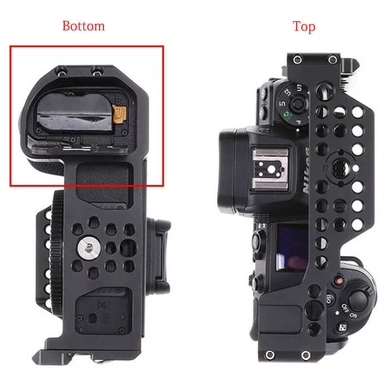 Aluminum Alloy Topcine Z6 Camera Cage Nikon Z5/Z6/Z7/Z6II/Z7II Camera,with multiple 1/4”-20 thread Z