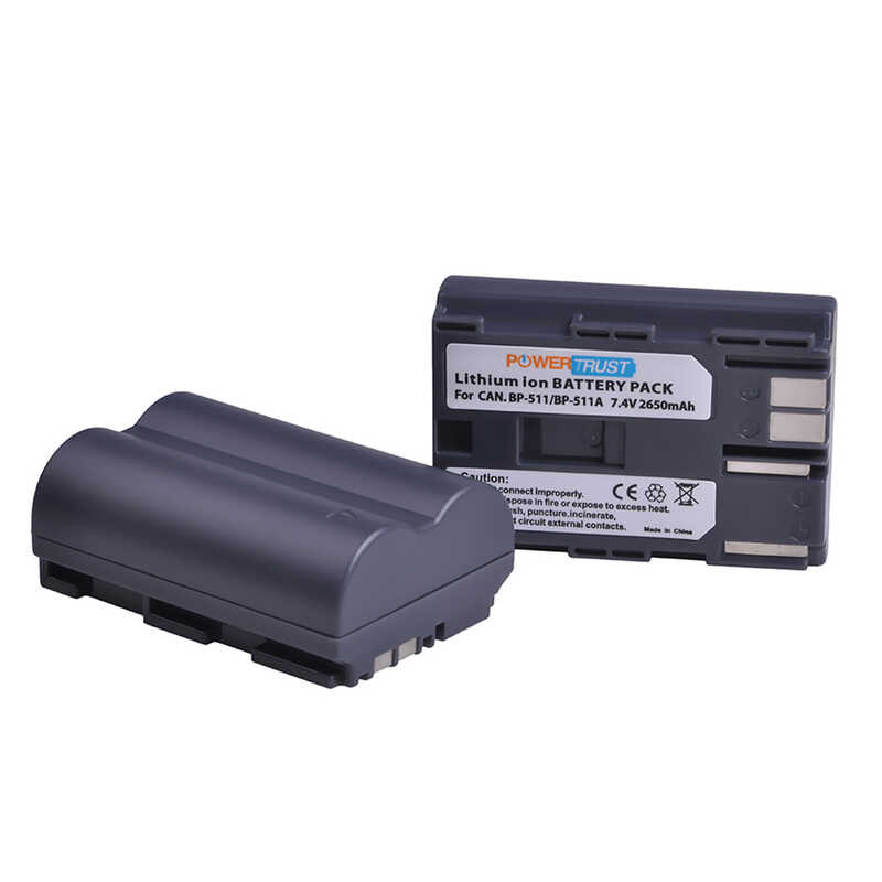 ❤️ 1Pcs 2650Mah Bp-511 Bp-511Aแบตเตอรี่กล้องbp511 511 สำหรับcanon EOS 40D 300D 5D 20D 30D 50D 1