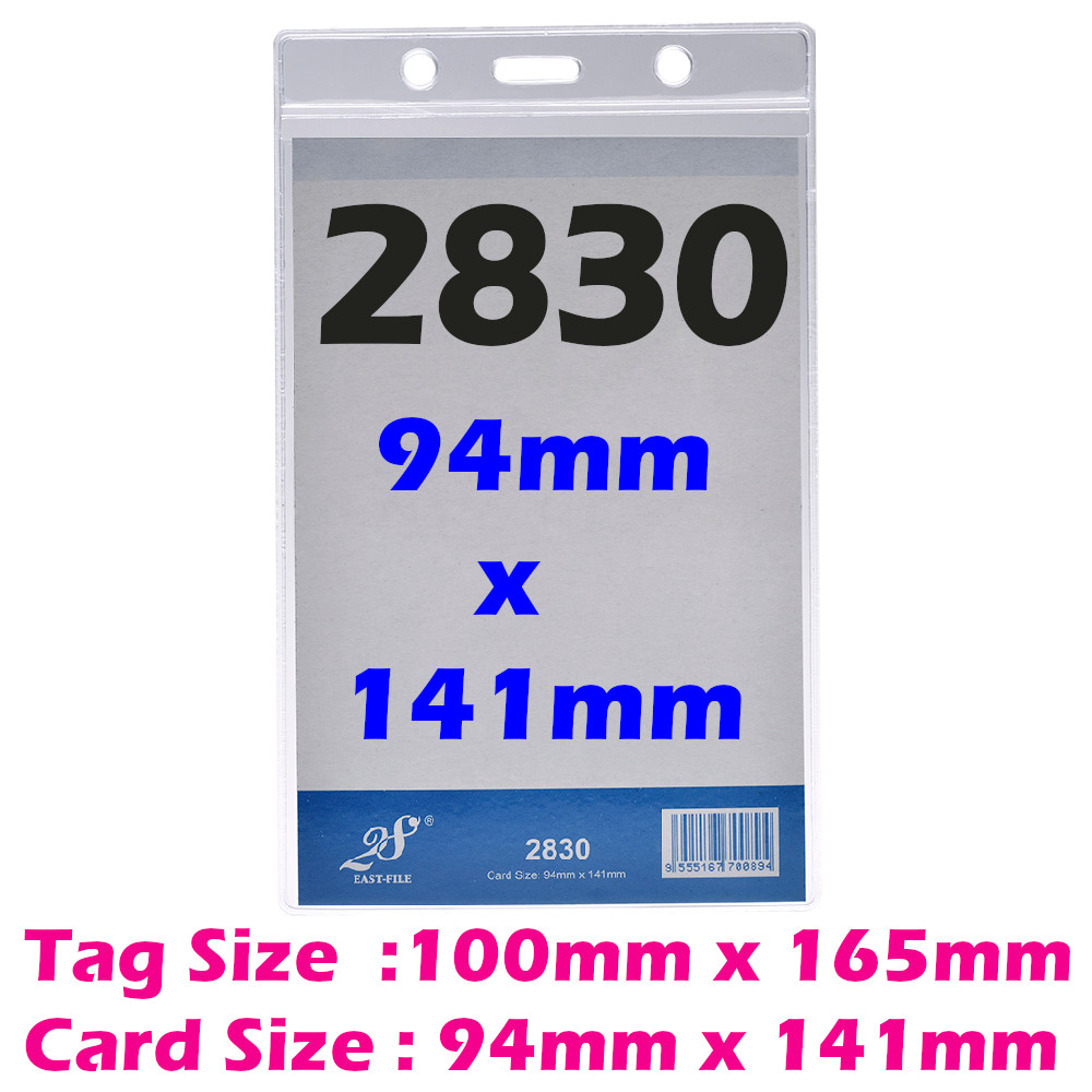 (100 ชิ้น/แพ็ค) 28 East-File 2830 PVC Name Badge Holder Name Tag ID East File กิจกรรม ID