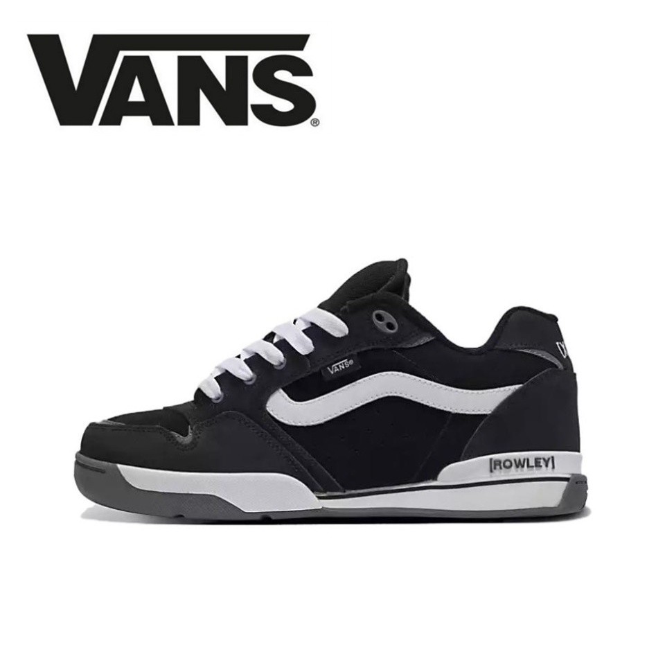 ♞,♘【100%Original】Vans Rowley XLT Low Top Black White Sneakers Unisex VN000CTMBA2 yu