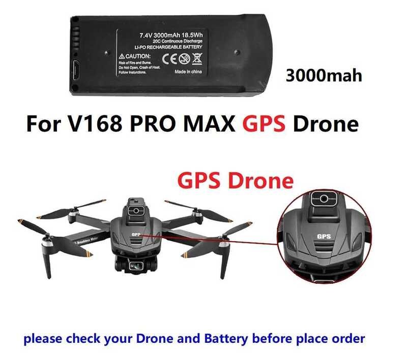 ❥ 4Pcs Original GPS แบตเตอรี่ สําหรับ V168pro Max Drone 7.4V 3000Mah แบตเตอรี่สําหรับ V168 RC Q