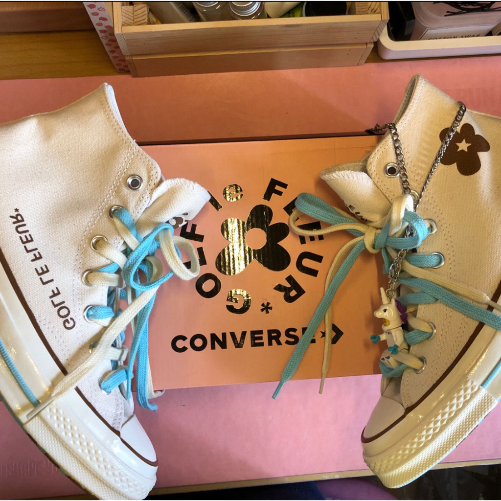 ♞,♘,♙Converse x Golf le Fleur Chuck 70 Converse ผ้าใบลําลอง ข้อสูง UNISEX รองเท้า true