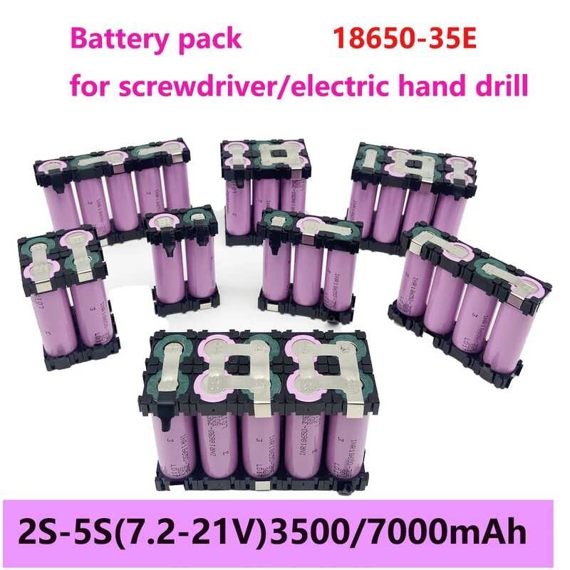 3S2p 2S1p 4S1p-5S2p 6S2p ชุดแบตเตอรี่18650-35E 3500Mah/7000Mah ก้อนแบตเตอรี่7.4V ถึง25.2V