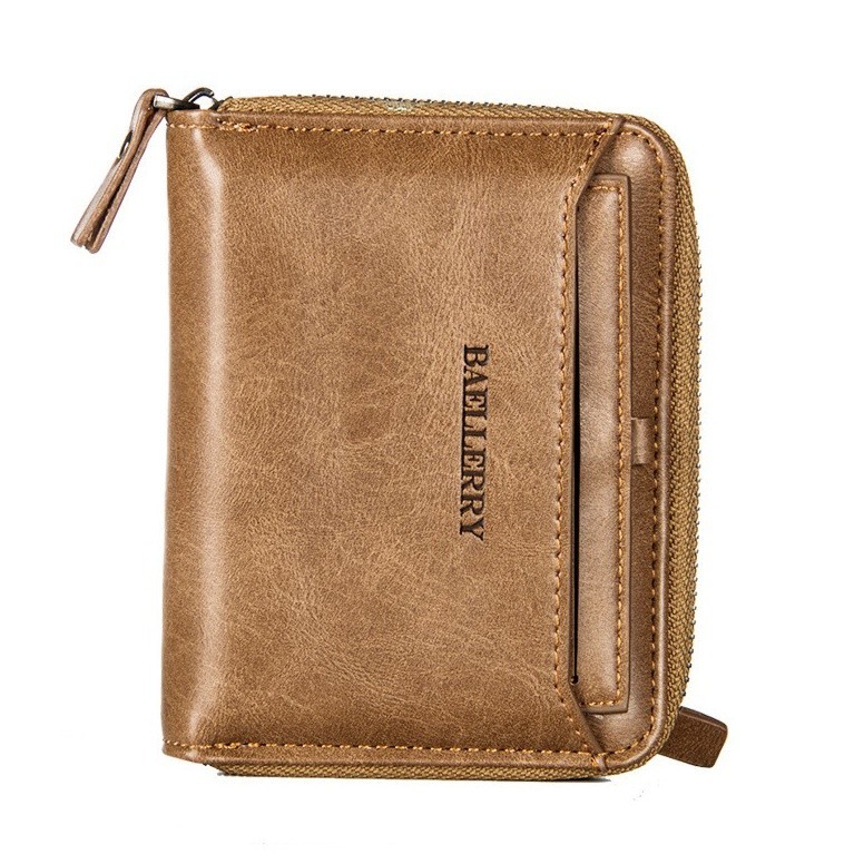 Baellerry Money Wallet With Zipper Coin Holder SEMI Soft Leather D3124 Code K7I2