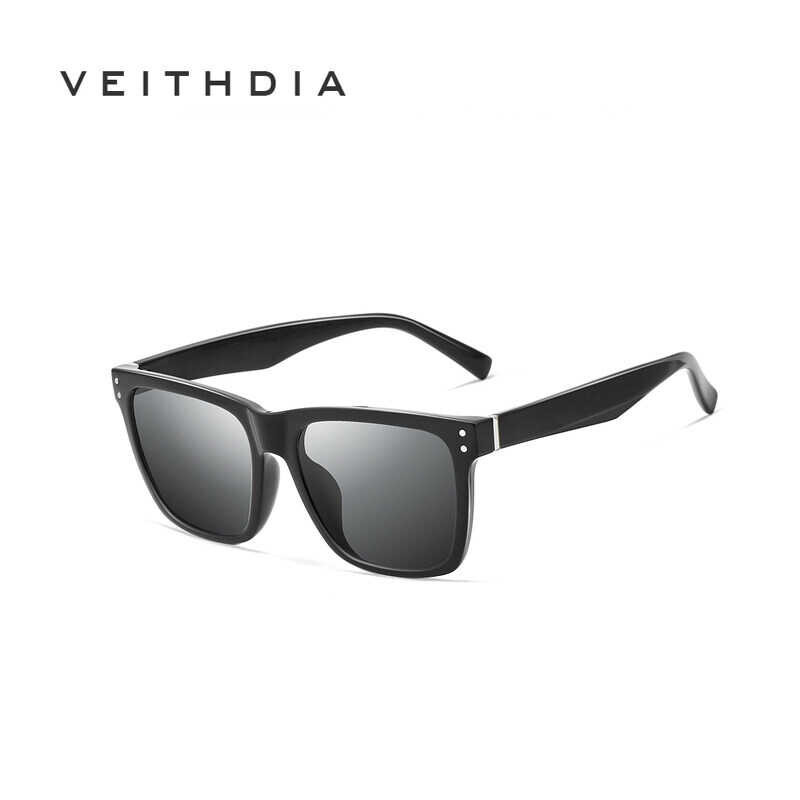 Fashion Sunglasses VEITHDIA Women Men Unisex Sun Glasses Outdoor Photochromic Polarized Square Mirro