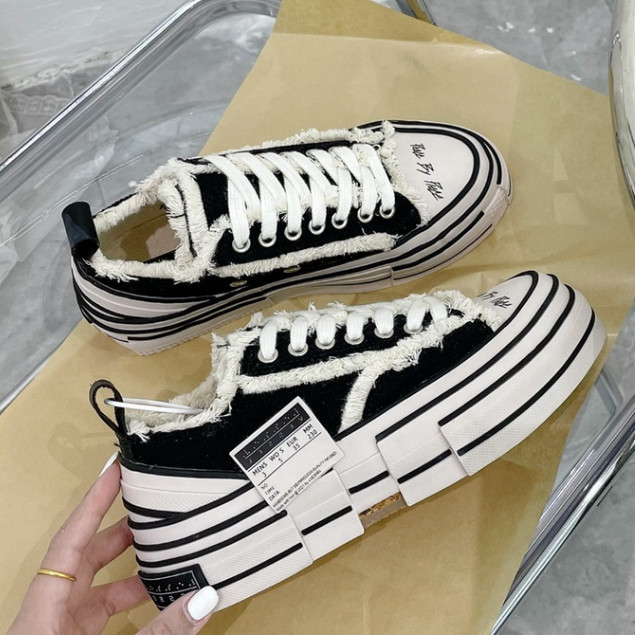 Xvessel แฟชั ่ น Destruction คลาสสิก Unisex Casual หนาผ ้ าใบ Retro ขอทานรองเท ้ าสําหรับผู ้ ชายแล