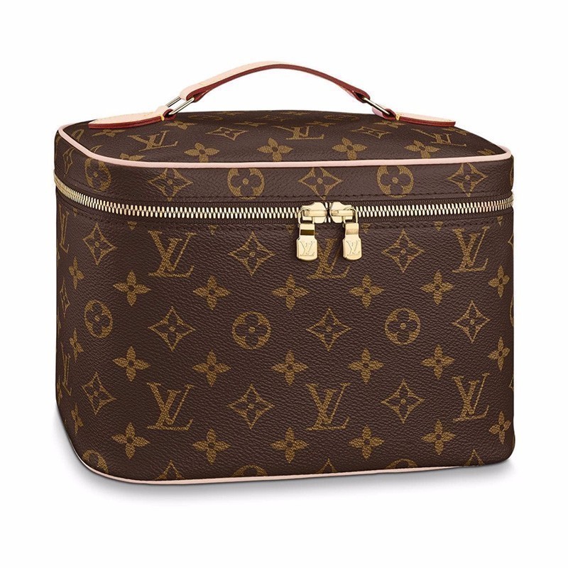 Louis Vuitton LV กระเป ๋ าผู ้ หญิง NICE BB กระเป ๋ าแต ่ งหน ้ าสายตายาวซิปคู ่ กระเป ๋ าล ้ าง M4