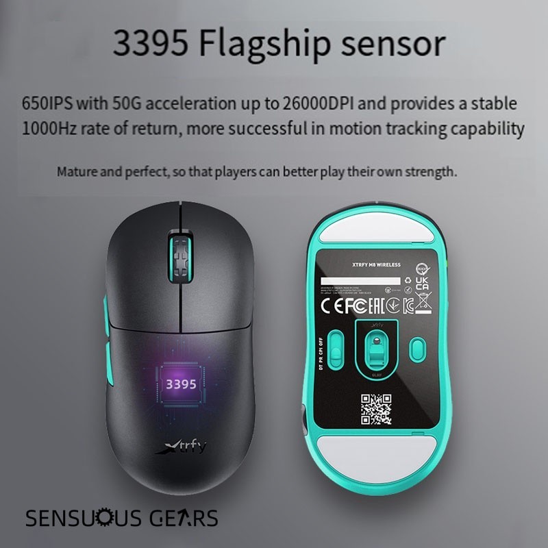 Xtrfy M8 M8W เมาส์เกมมิ่งไร้สาย น้ําหนักเบา 55 กรัม 4 มม. 3395