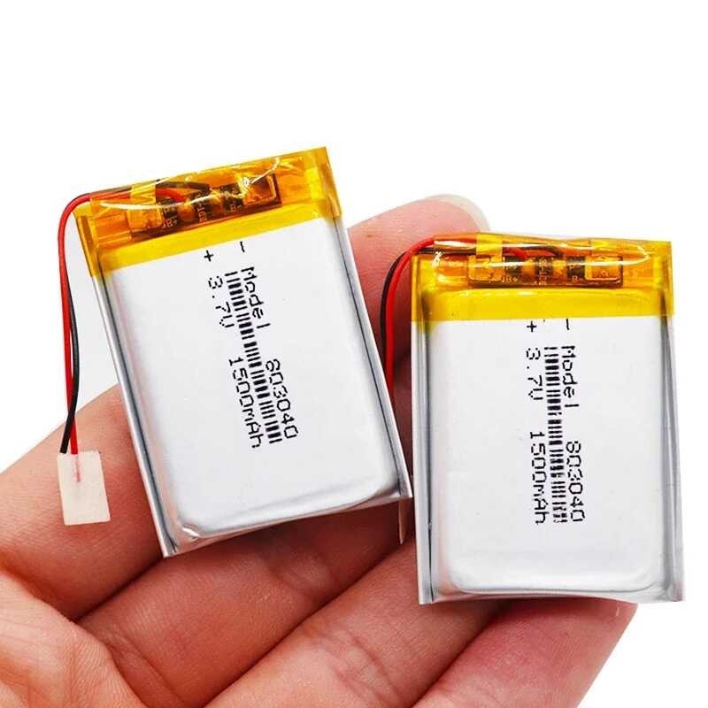 ➧ 1-10 ชิ้นที่มีคุณภาพสูง 3.7V 803040 1500Mah แบตเตอรี่ลิเธียม