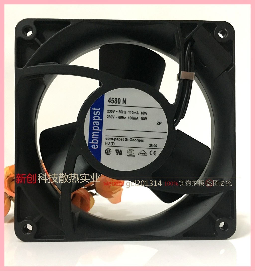 Original PAPST TYP 4580N 4550N 4850N 4850X 4855N 230V พัดลมทนอุณหภูมิสูง