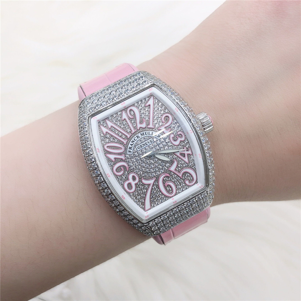 นาฬิกาข้อมือ Franck Muller FM Pink Gypsophila Diamond ภาษาอังกฤษ สําหรับผู้หญิง V32