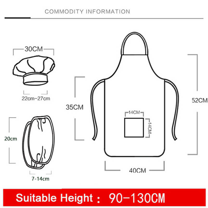 Stock】 【Ready ็ ㌔ ┇ I26 3 Colors Children Yellow Blue *k Junior Apron Chef Hat Set Suit Kid