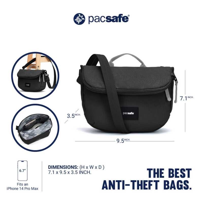 ❤ Pacsafe GO Saddle Crossbody กระเป๋าสะพายข้าง กระเป๋ากันขโมย
