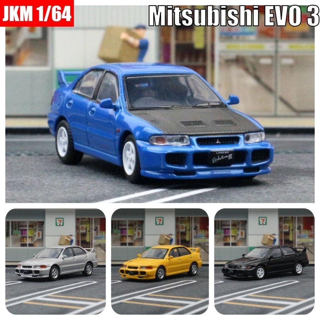 1:64 Mitsubishi Evolution EVO 3 III Miniatureรุ่น,JKM 1/64 พรีเมี่ยมของเล่นรถฟรีล้อDiecast Alloy Col