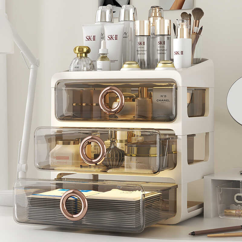 transparent Cosmetics box, drawer, desktop storage shelf, household dresser, makeup case, skin care