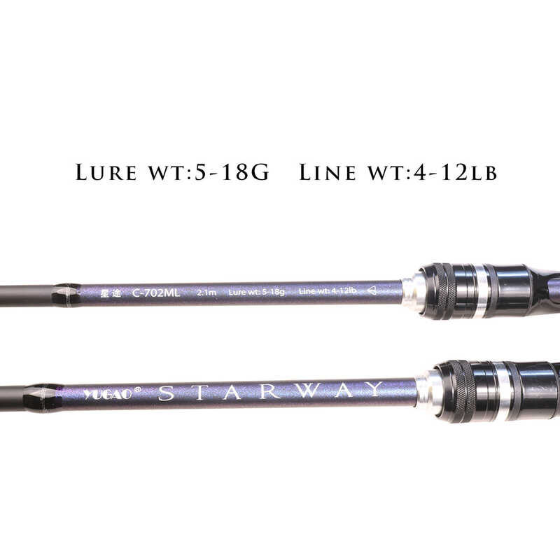 2.1M(7Ft) 5-18G/4-12Lb ML Full Carbon Fishing Spinning Baitcasting Bass Rod Snakehead Joran Pancing