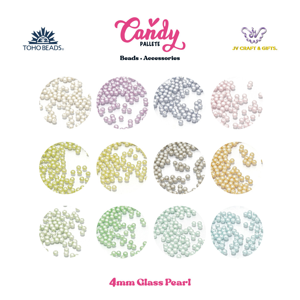 TOHO ลูกปัด 20Gram 4 มม.แก้ว Pearl DIY สร้อยข้อมือสร้อยคอ Manik Jepun Aksesori JV 1000