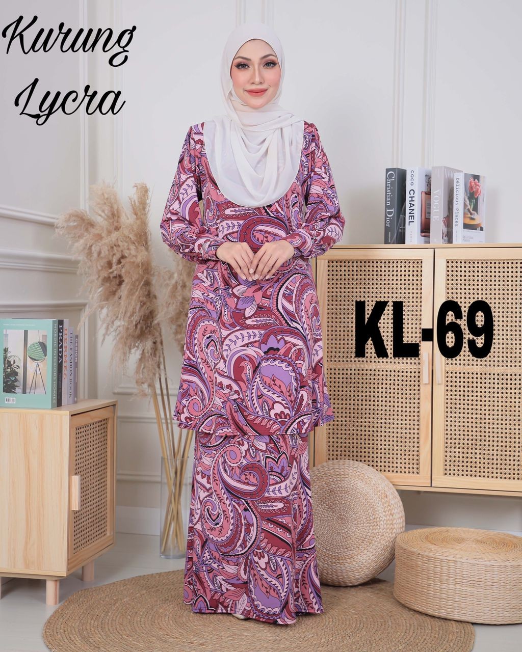 KL54KL69 Trisha Modern Premium Lycra Korean Kurung Dress สบาย สวยหรูหรามีสไตล์