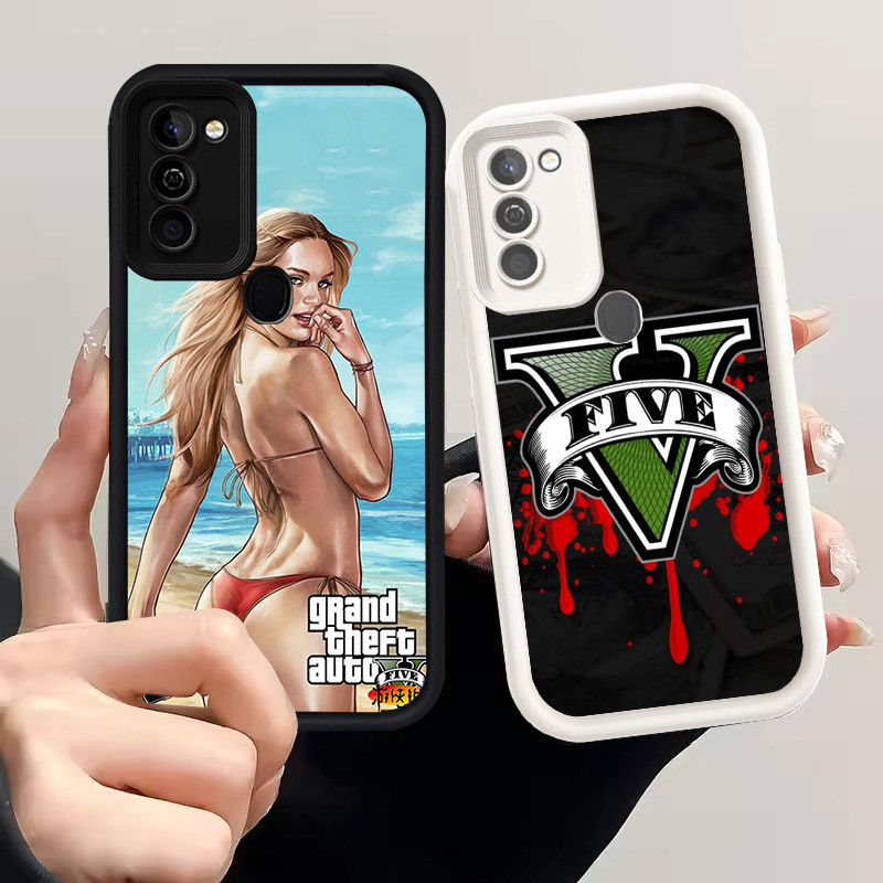 เคสสําหรับ Infinix HOT 11 12 Play Smart 6 5 10 Plus เคสซิลิโคน H-32 GTA 5 เกม