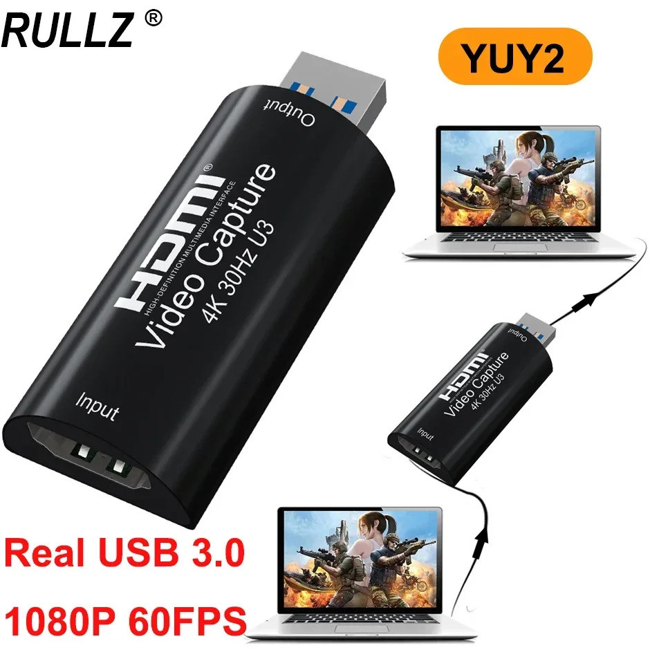 MS2130 Mini 4K Video Capture Card 1080P 60fps PS4 กล้องกล่องบันทึก HDMI To USB 3.0 PC Live Streaming Grabber เครื่องบันทึกเกม