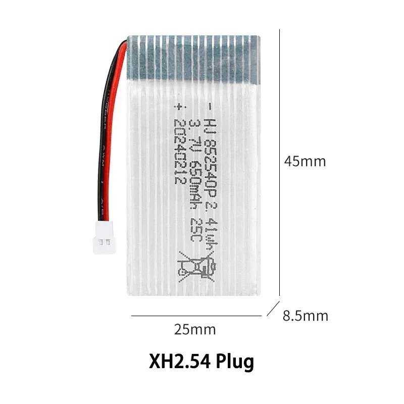 ❥ 4ชิ้น 852540 แบตเตอรี่ชาร์จ 3.7V 600Mah แบตเตอรี่ Li-Po + เครื่องชาร์จสําหรับ Syma Drone X5c