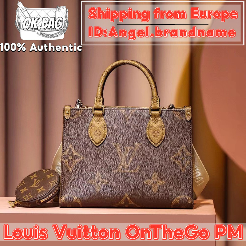 ♞หลุยส์วิตตอง Louis Vuitton OnTheGo PM Tote Bag กระเป๋าสะพายสุภาพสตรี