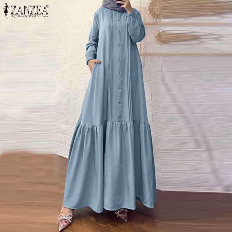 ❤ ZANZEA เสื้อผ้ามุสลิมสำหรับผู้หญิง,เสื้อผ้าสไตล์มุส
