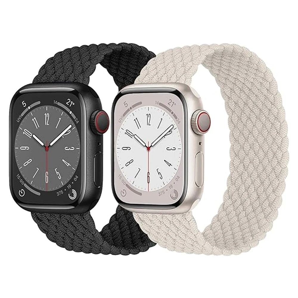 สายนาฬิกาข้อมือไนล่อนถัก แบบยืดหยุ่น สําหรับ Apple Watch Series 8 7 41 มม. 45 มม. 1 2 3 40 มม. 44 ม