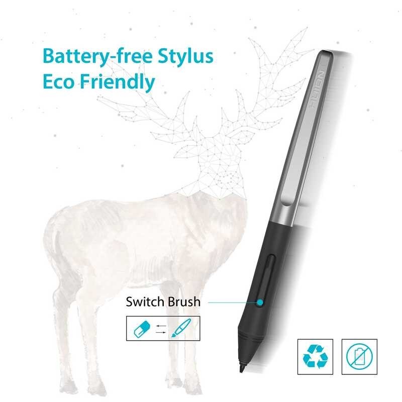 Pw100 Huion B-Free Stylus For Huion Inspiroy H640p H950p H1060p H610pro V2 Hs610 Hs64 Graphic